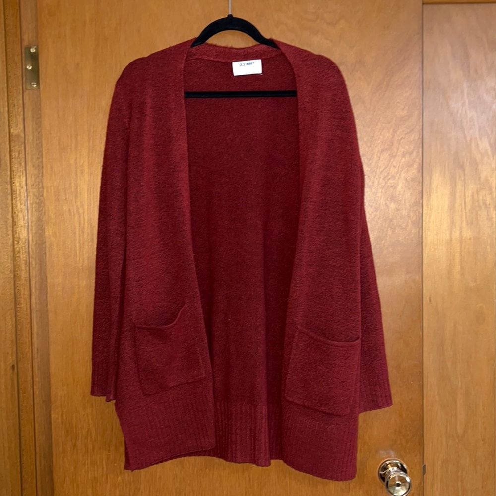 Old Navy Rust Red Open Front Cardigan